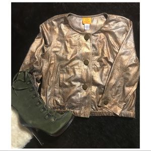 Ruby Rd. Lightweight Metallic Jacket
